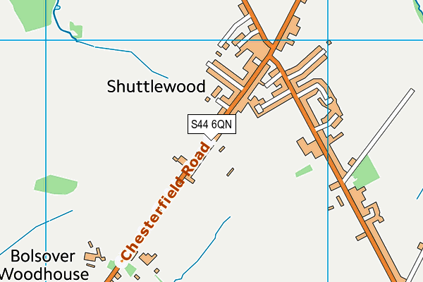 S44 6QN map - OS VectorMap District (Ordnance Survey)