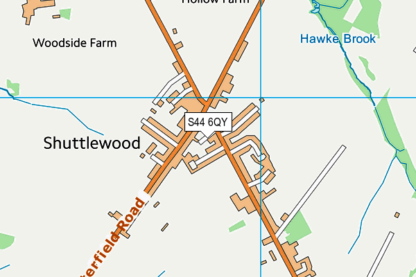 S44 6QY map - OS VectorMap District (Ordnance Survey)