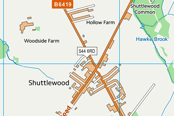 S44 6RD map - OS VectorMap District (Ordnance Survey)