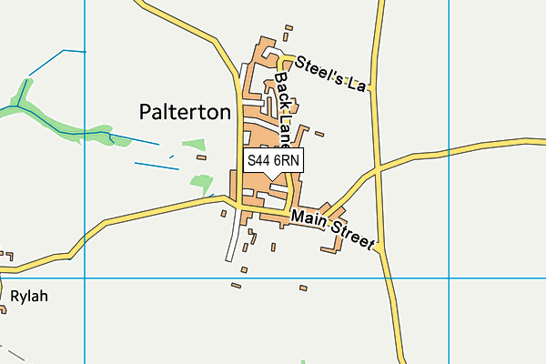 S44 6RN map - OS VectorMap District (Ordnance Survey)