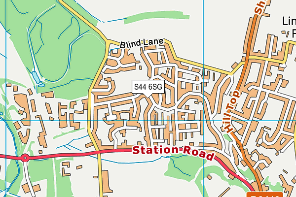 S44 6SG map - OS VectorMap District (Ordnance Survey)