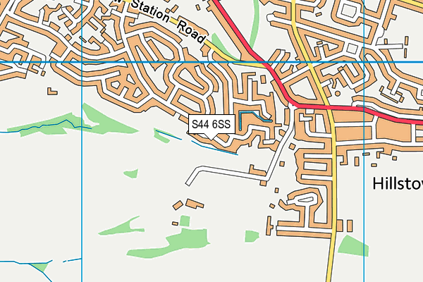 S44 6SS map - OS VectorMap District (Ordnance Survey)