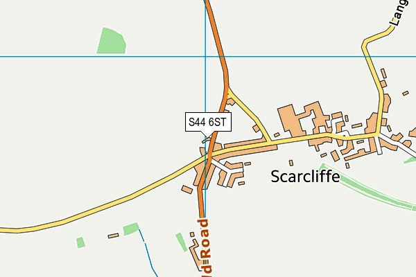 S44 6ST map - OS VectorMap District (Ordnance Survey)