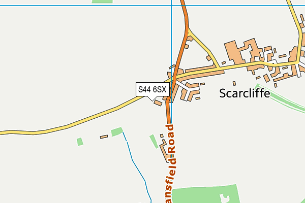 S44 6SX map - OS VectorMap District (Ordnance Survey)