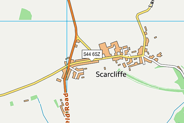 S44 6SZ map - OS VectorMap District (Ordnance Survey)