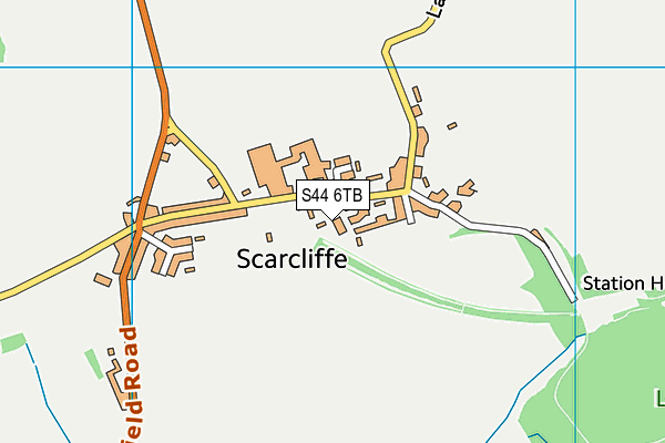 S44 6TB map - OS VectorMap District (Ordnance Survey)