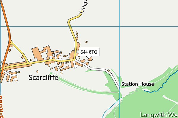 S44 6TQ map - OS VectorMap District (Ordnance Survey)