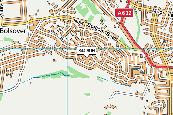 S44 6UH map - OS VectorMap District (Ordnance Survey)