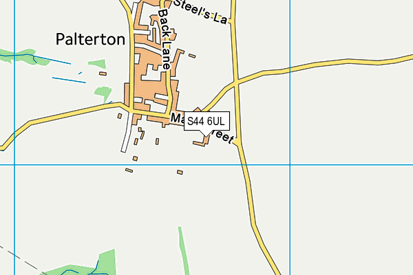 S44 6UL map - OS VectorMap District (Ordnance Survey)