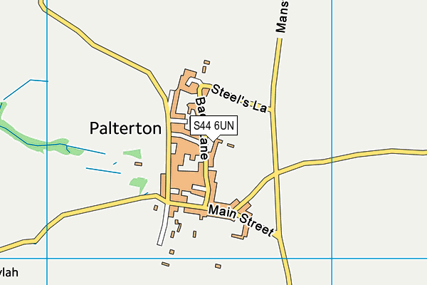 Palterton Miners Welfare map (S44 6UN) - OS VectorMap District (Ordnance Survey)