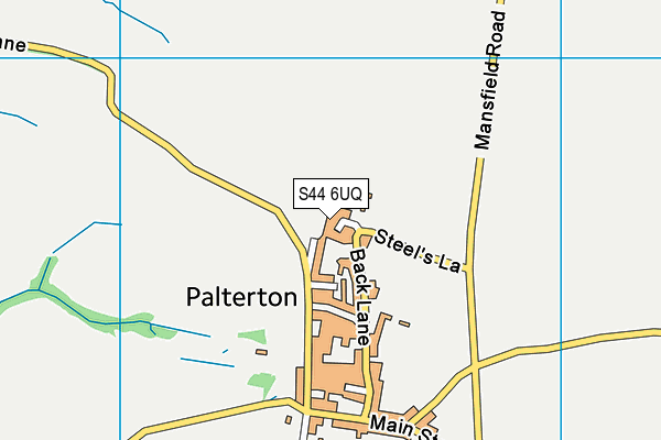 S44 6UQ map - OS VectorMap District (Ordnance Survey)