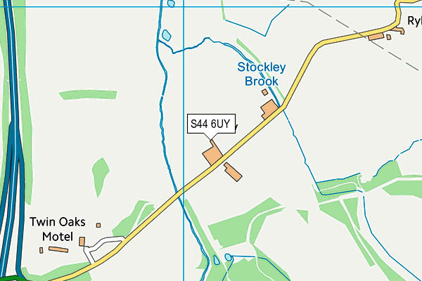 S44 6UY map - OS VectorMap District (Ordnance Survey)