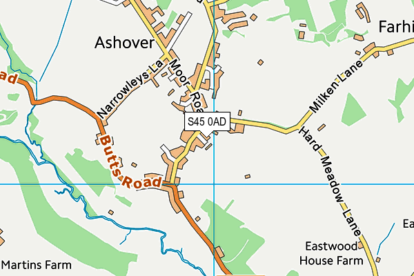 S45 0AD map - OS VectorMap District (Ordnance Survey)