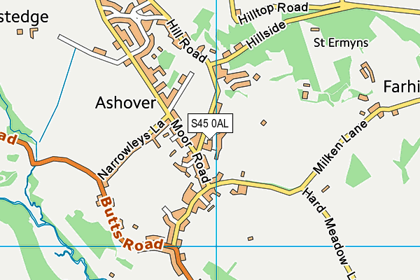 S45 0AL map - OS VectorMap District (Ordnance Survey)