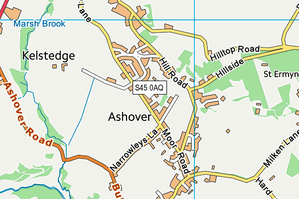 S45 0AQ map - OS VectorMap District (Ordnance Survey)