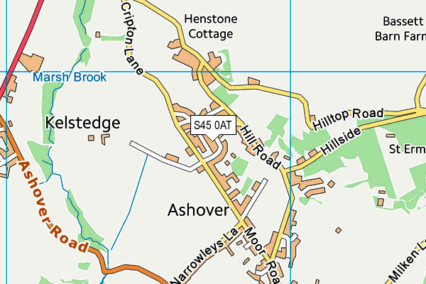 S45 0AT map - OS VectorMap District (Ordnance Survey)