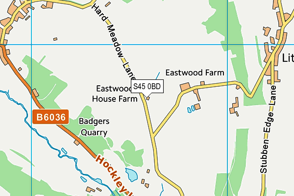 S45 0BD map - OS VectorMap District (Ordnance Survey)