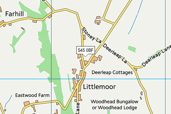 S45 0BF map - OS VectorMap District (Ordnance Survey)