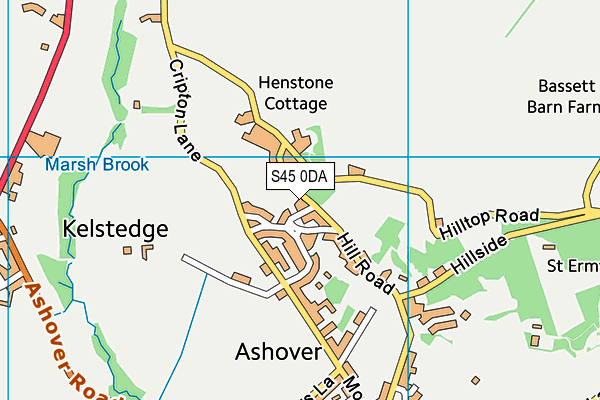 S45 0DA map - OS VectorMap District (Ordnance Survey)