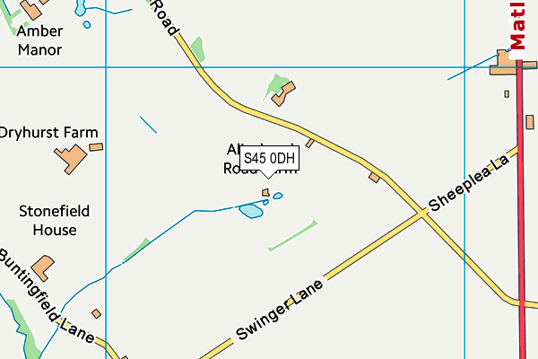S45 0DH map - OS VectorMap District (Ordnance Survey)