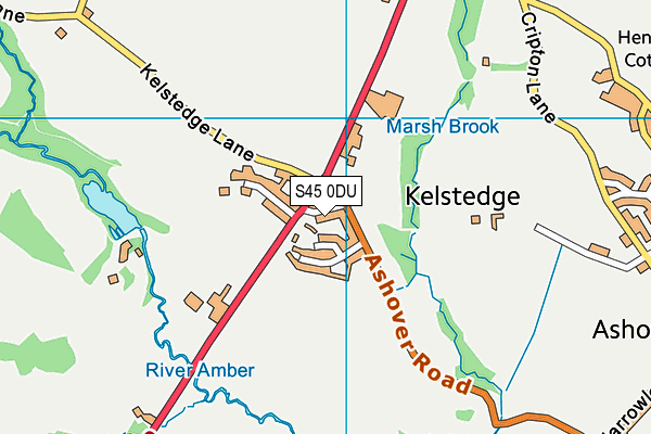 S45 0DU map - OS VectorMap District (Ordnance Survey)