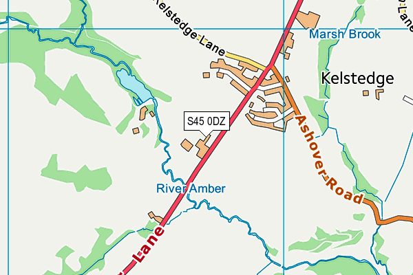 S45 0DZ map - OS VectorMap District (Ordnance Survey)