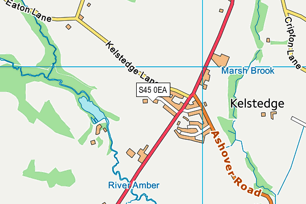 S45 0EA map - OS VectorMap District (Ordnance Survey)