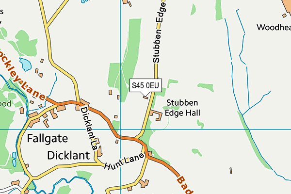 S45 0EU map - OS VectorMap District (Ordnance Survey)