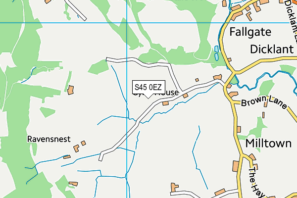 S45 0EZ map - OS VectorMap District (Ordnance Survey)