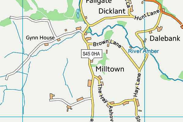 S45 0HA map - OS VectorMap District (Ordnance Survey)