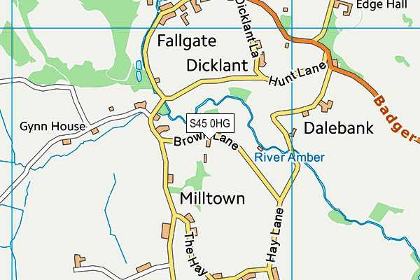 S45 0HG map - OS VectorMap District (Ordnance Survey)