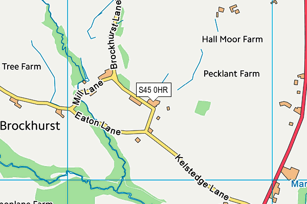 S45 0HR map - OS VectorMap District (Ordnance Survey)