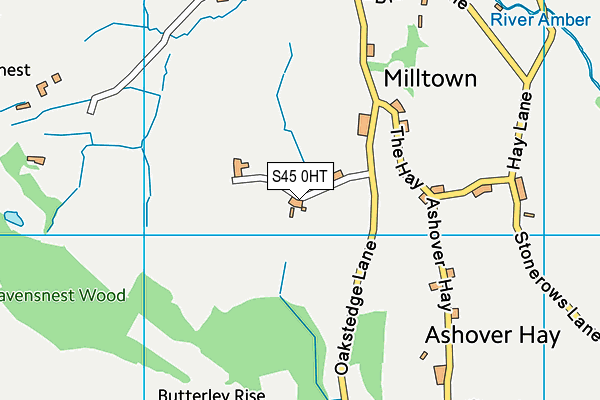 S45 0HT map - OS VectorMap District (Ordnance Survey)
