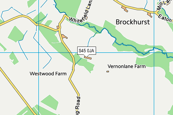 S45 0JA map - OS VectorMap District (Ordnance Survey)