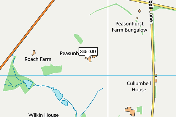 S45 0JD map - OS VectorMap District (Ordnance Survey)