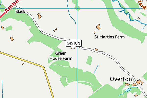 S45 0JN map - OS VectorMap District (Ordnance Survey)