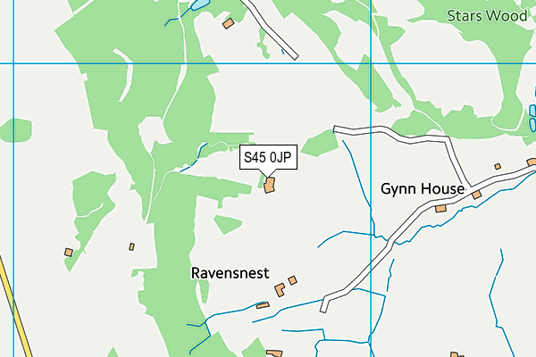 S45 0JP map - OS VectorMap District (Ordnance Survey)