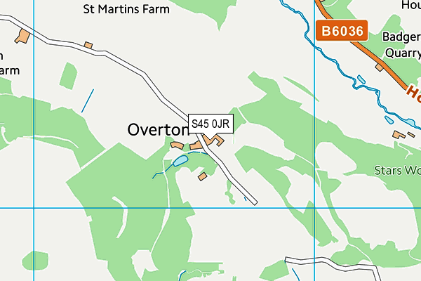 S45 0JR map - OS VectorMap District (Ordnance Survey)