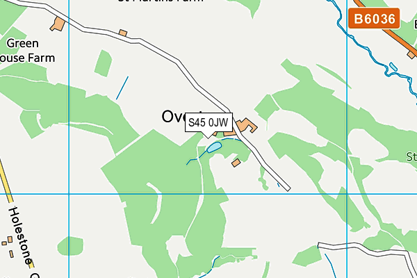 S45 0JW map - OS VectorMap District (Ordnance Survey)