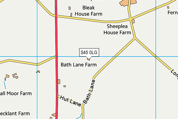 S45 0LG map - OS VectorMap District (Ordnance Survey)