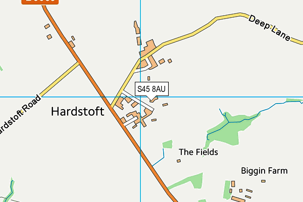 S45 8AU map - OS VectorMap District (Ordnance Survey)
