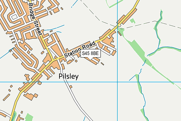 S45 8BE map - OS VectorMap District (Ordnance Survey)