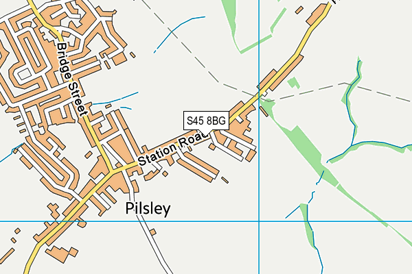 S45 8BG map - OS VectorMap District (Ordnance Survey)