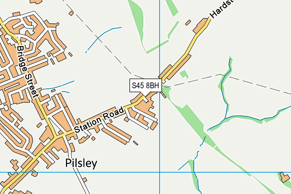 S45 8BH map - OS VectorMap District (Ordnance Survey)