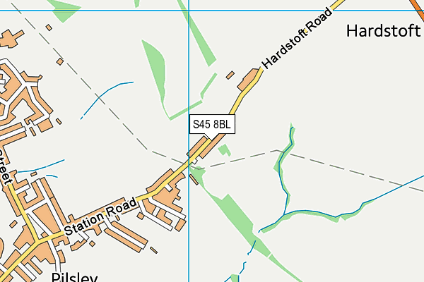 S45 8BL map - OS VectorMap District (Ordnance Survey)