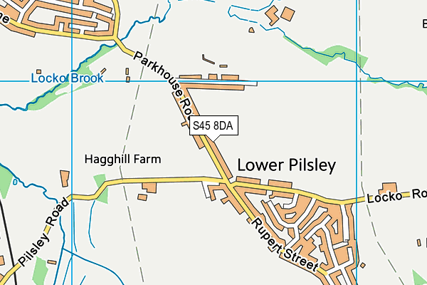 S45 8DA map - OS VectorMap District (Ordnance Survey)