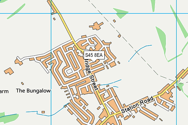 S45 8EA map - OS VectorMap District (Ordnance Survey)