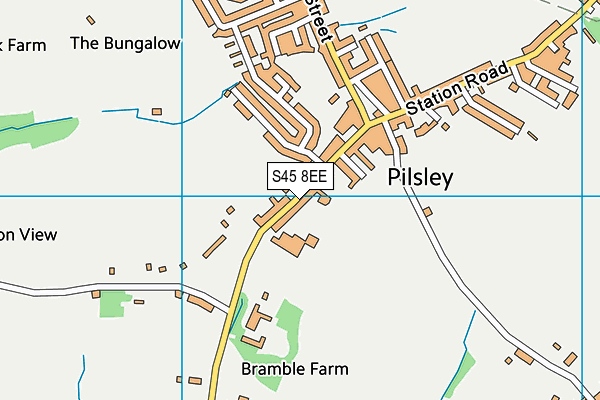 S45 8EE map - OS VectorMap District (Ordnance Survey)