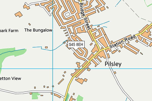 S45 8EH map - OS VectorMap District (Ordnance Survey)