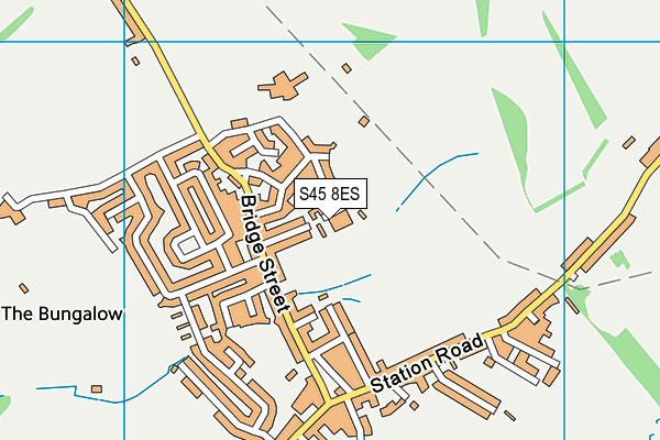 S45 8ES map - OS VectorMap District (Ordnance Survey)
